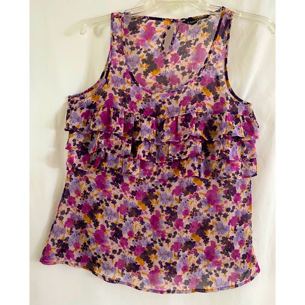 Express, summer floral top, size small